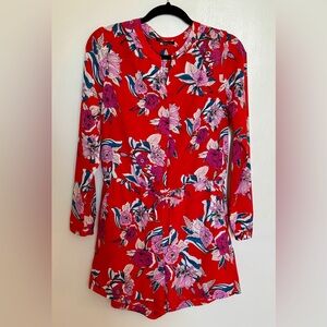 Floral Romper with Long Sleeves